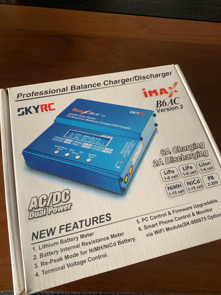 Caricabatterie Bilanciatore SkyRC IMAX B6AC V2 AC/DC - HotRc, Per LiPo LiIon