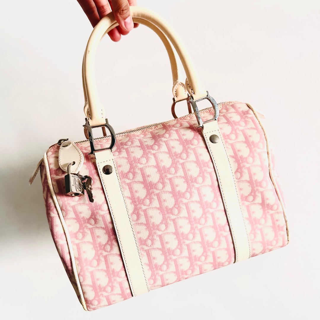 Dior Pink Monogram Flowers Boston Bag ○ Labellov ○ Buy and Sell Authentic  Luxury