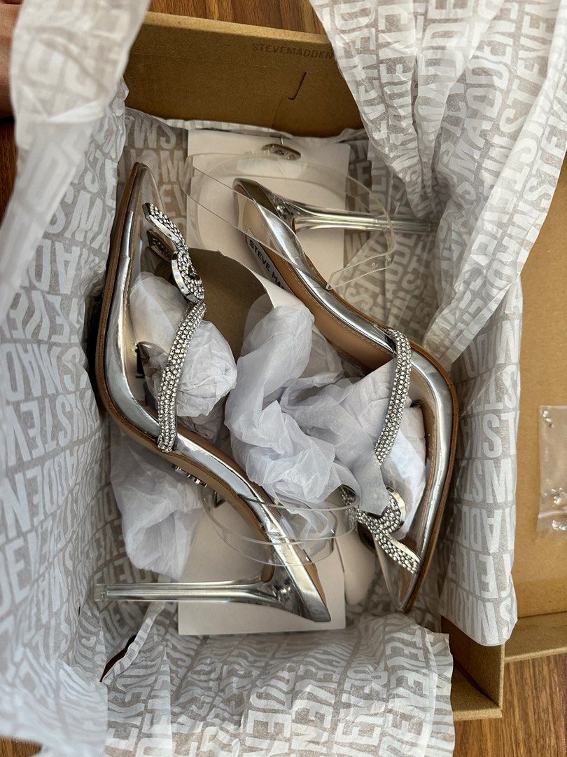 Steve madden store glass slippers