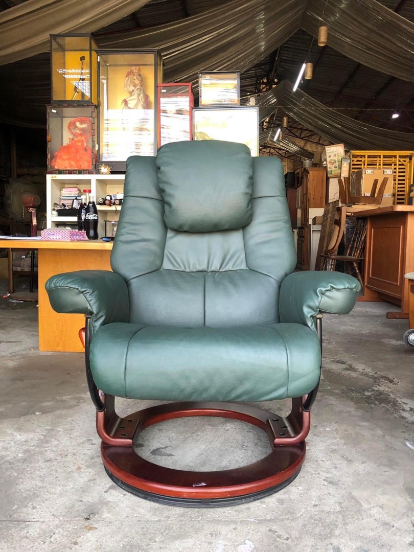 Stressless leather recliner lounge Chair on Carousell