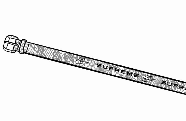 nike supreme snakeskin belt