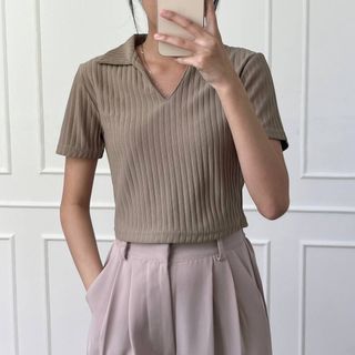 🩶Grey/Taupe Crop Top