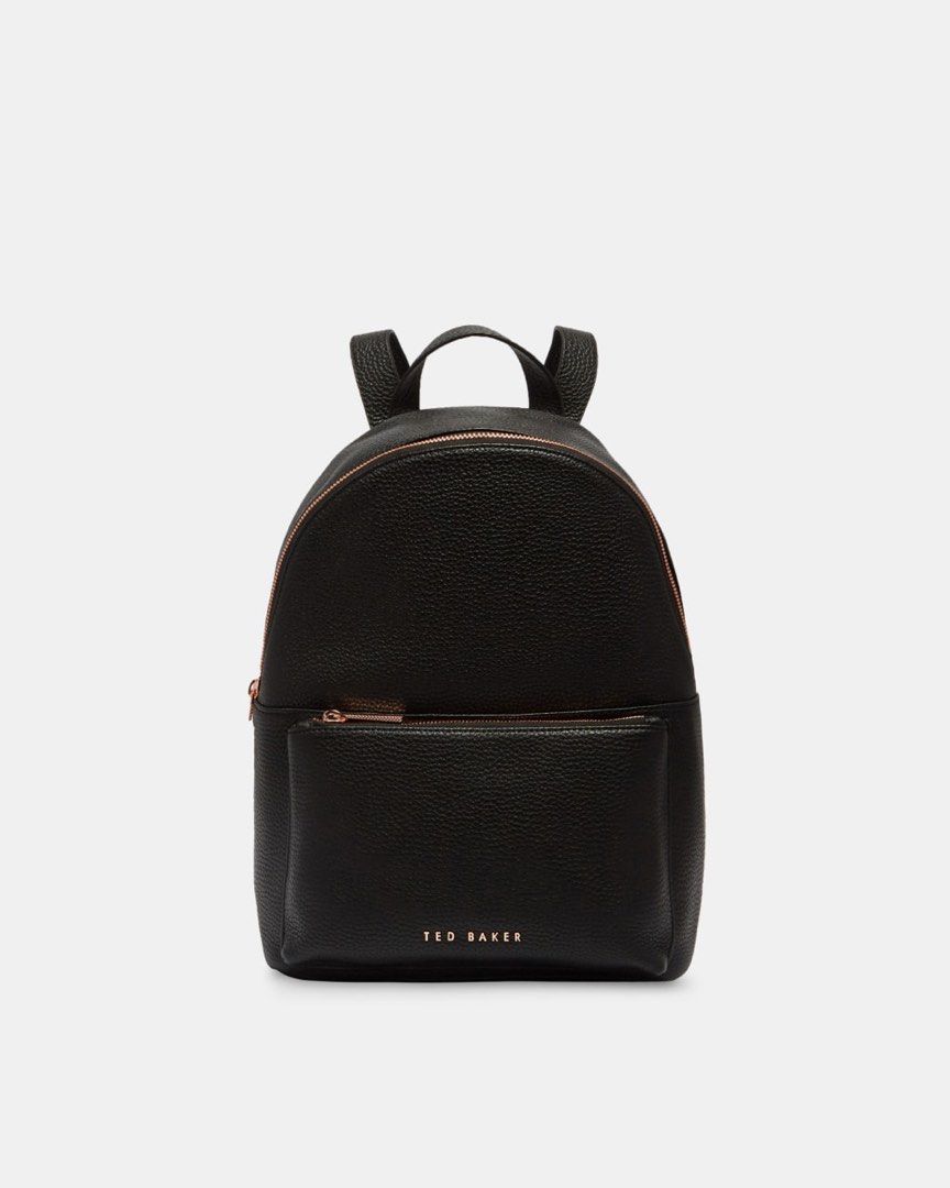 Ted Baker soft grain backpack (black/rose gold), Women's Fashion, Bags