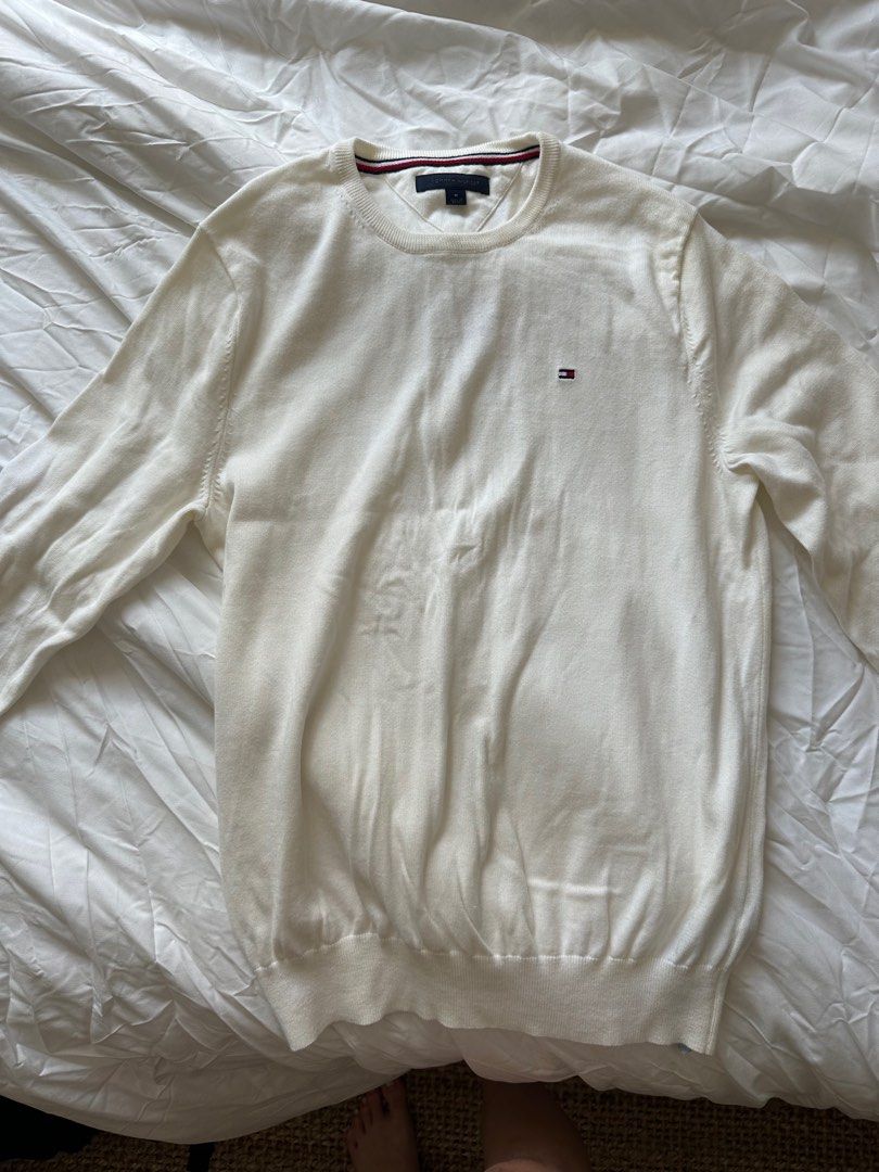 White tommy top hilfiger pullover