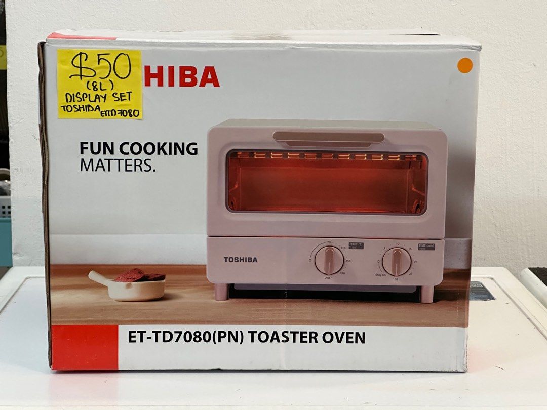 TOSHIBA 8L 1000W OVEN TOASTER PINK (ETTD7080 PN) Display Set 50 (☎️Kim 88118368), TV & Home