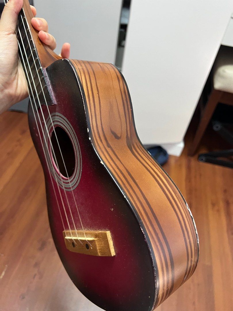 Ukulele RJ (Category: Musical Instruments) located in Las Pinas. Submitted by itsred123 (Listing ID 1247319206, Image 3). Description: RJ Ukulele no issues but has dents works perfectly fine with case.