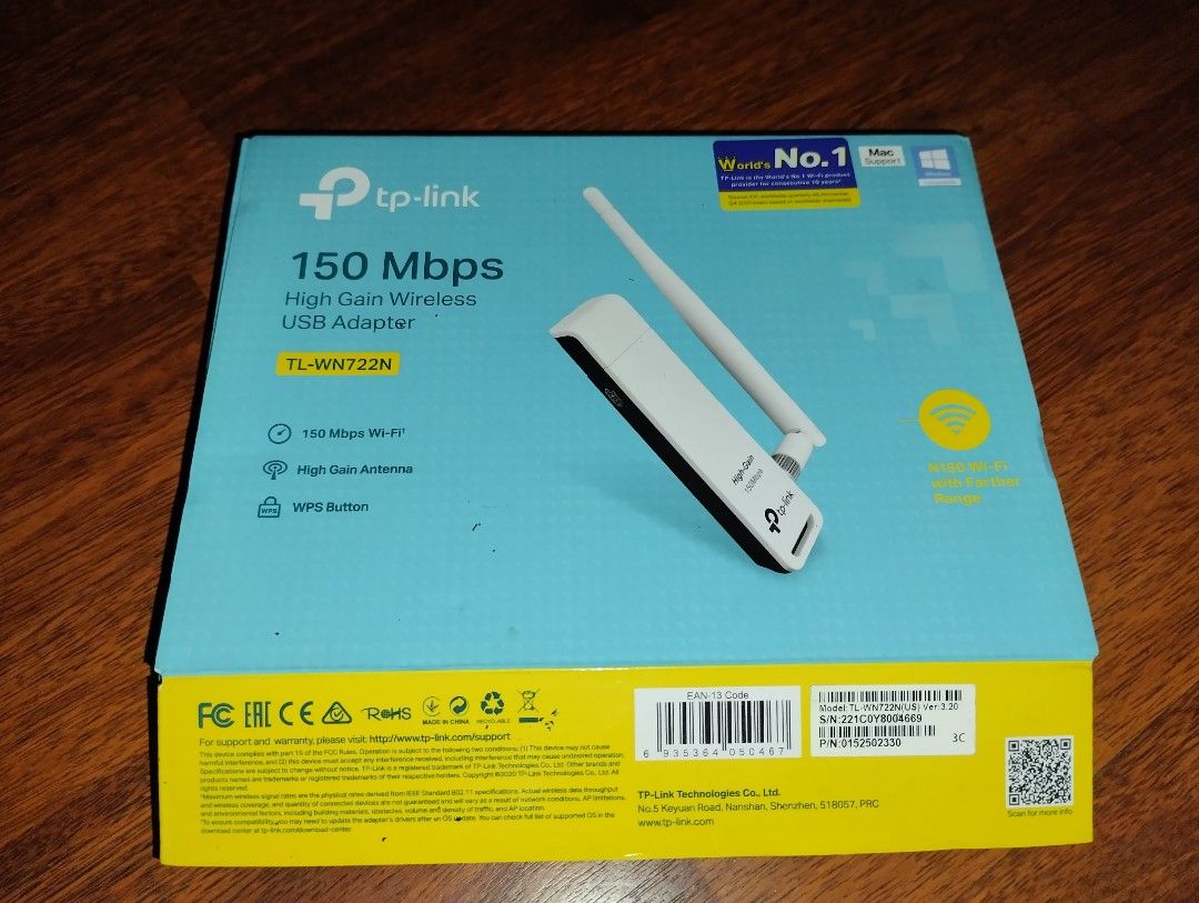 USB wifi TP-link (Category: Networking) located in Quezon City. Submitted by baosheng24 (Listing ID 1247439740, Image 1). Description: USB wifi TP-link *can be used on Pc desktop or laptop *driver software manual can be seen on their website *for WINDOWS 10 it can be automatic scan driver when you plugged in *available meetup fairview *can do shipping via lalamove/grab *shipping fee will provided by buyer.