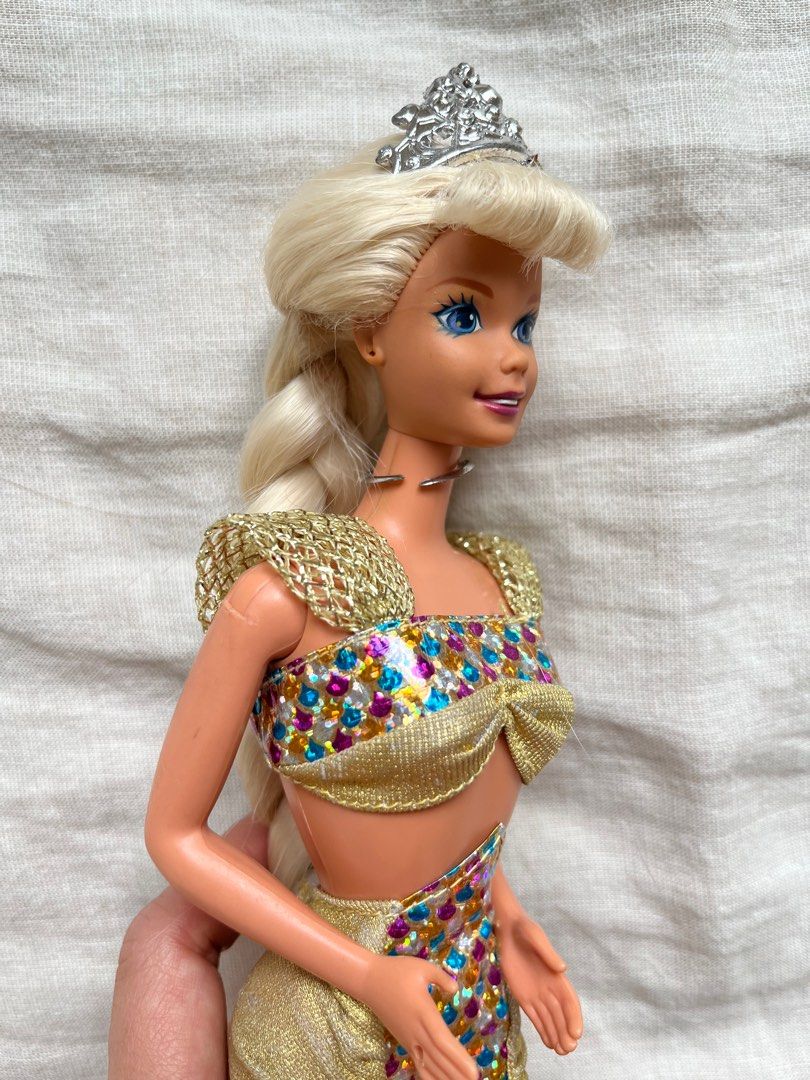 Vintage 1995 Mattel jewel hair mermaid barbie doll 超長髮