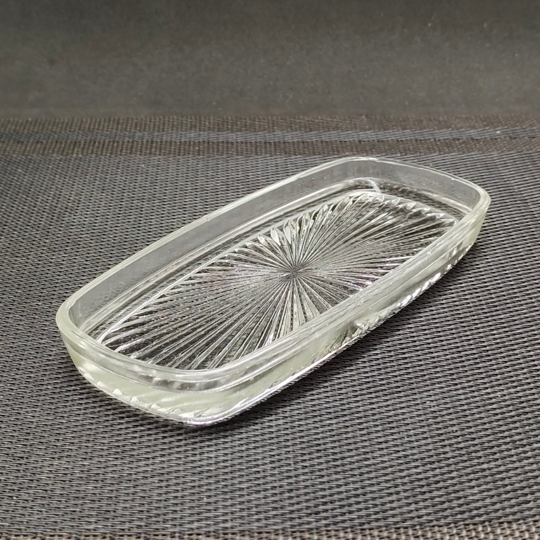 Vintage Butter Dish Thick Glass Plate Insert on Carousell