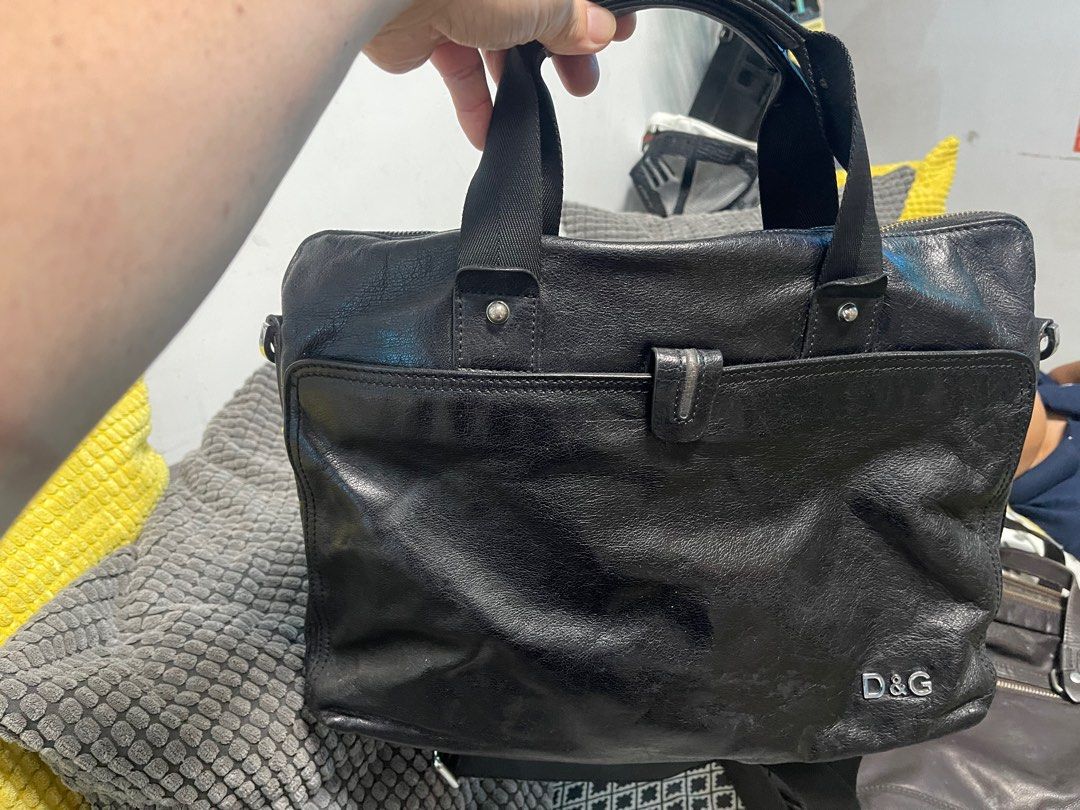 Vintage D&G leather office Bag, 名牌精品, 精品包與皮夾在旋轉拍賣