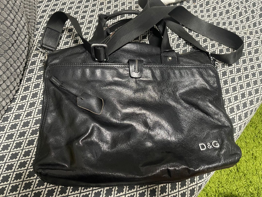 Vintage D&G leather office Bag, 名牌精品, 精品包與皮夾在旋轉拍賣