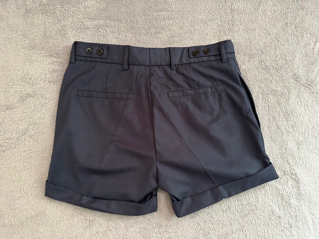 Mens black tailored shorts top
