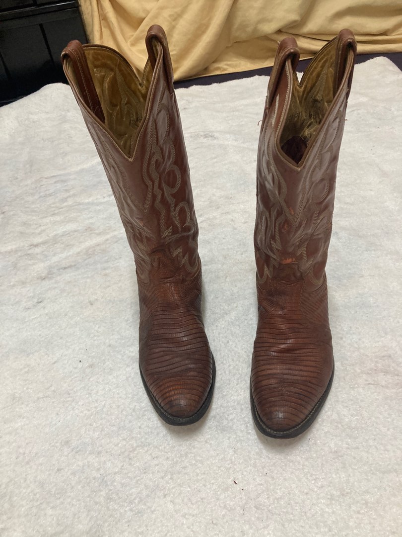 Tony lama lizard sales boots pointed toe