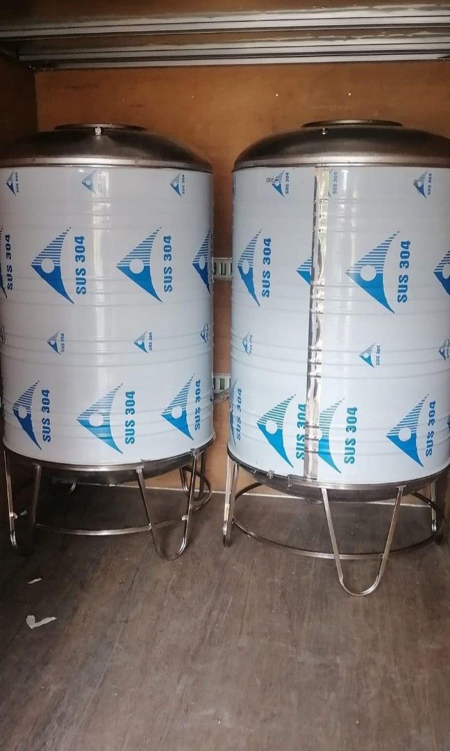 WATER TANK (Category: Construction & Building Materials) located in Manila. Submitted by melody.tulale001 (Listing ID 1247485841, Image 2). Description: Brand New Water Storage Tank! ‼️ BODEGA PRICE ‼️ ✅ .7mm Thickness ✅Made With 100% 304 Grade Stainless-Steel ✅Sizes 500L To 20,000L ✅Elegant Design, Highly Durable ✅For Rigid and Durable Structure ✅With Stainless Steel Stand ✅With Airvent, Inlet, Outlet and Drainage ✅Horizontal And Vertical ✅We Ac