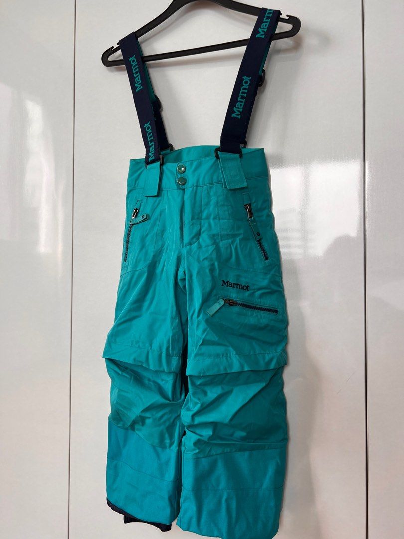 Winter snow Marmot insulated size XS ski pants with suspenders 4 5 years old
