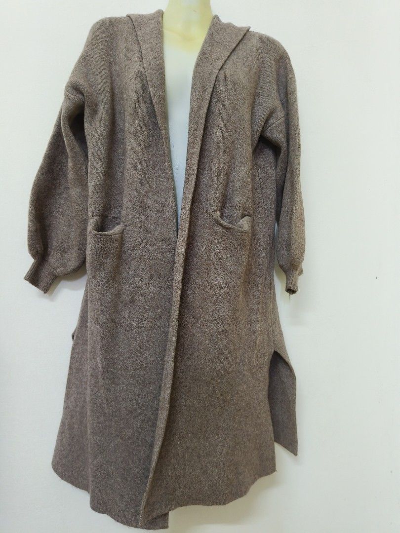 Hooded pocket discount open cardigan