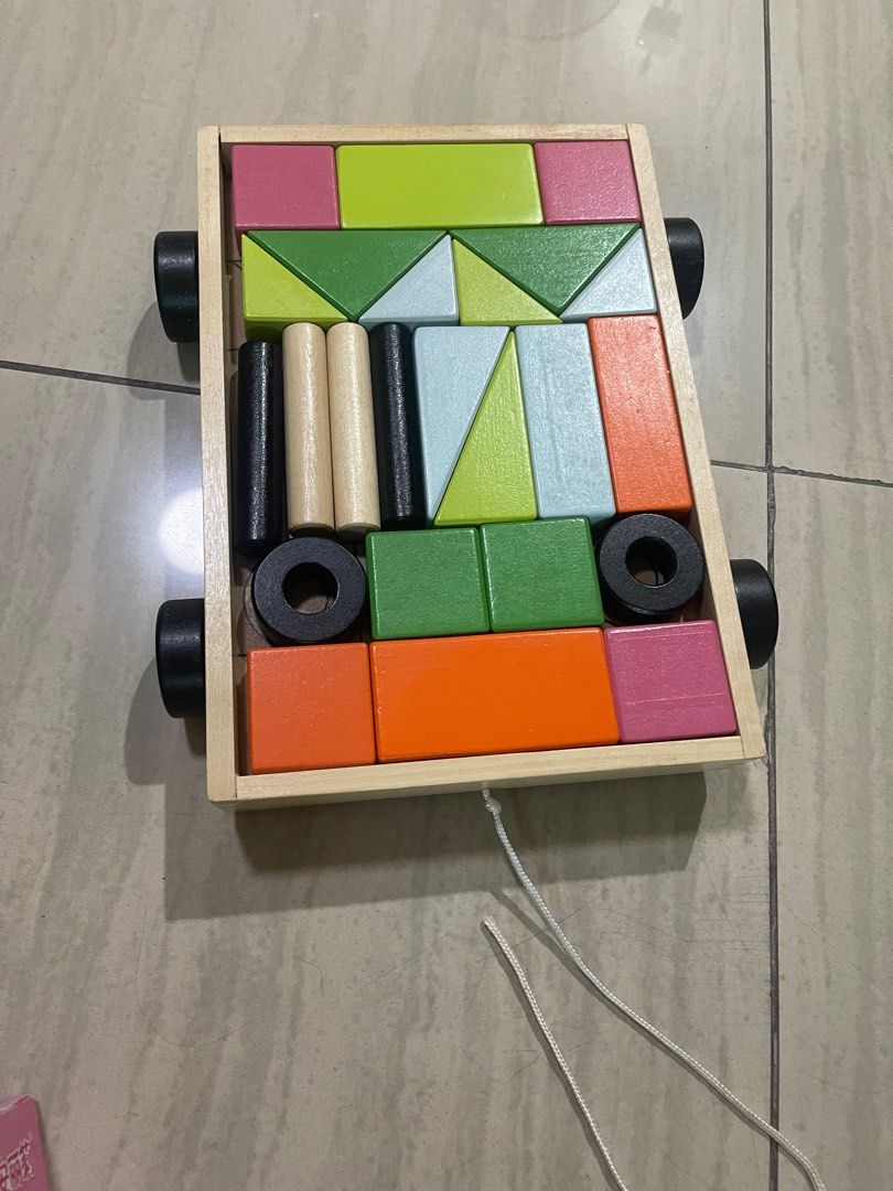 Wooden Blocks Wagon IKEA on Carousell