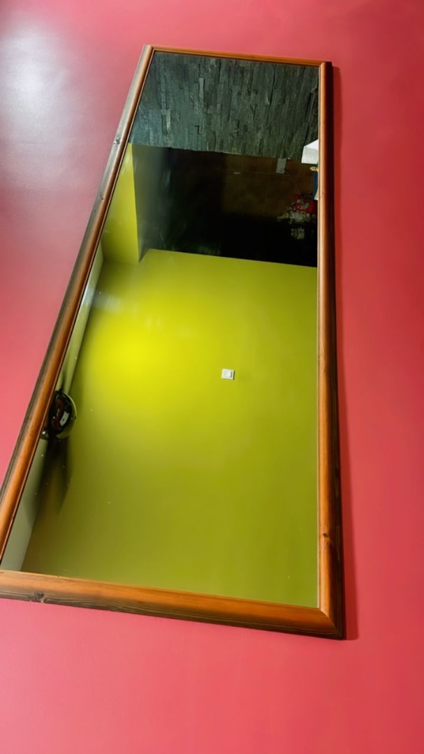 wooden frame mirror, Furniture & Home Living, Home Decor, Mirrors on