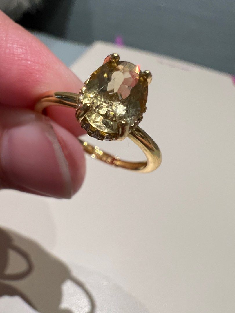 Yellow tourmaline ring Women s Fashion Jewelry Organisers