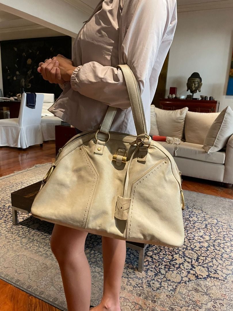 YSL Muse Shoulder Handbag white