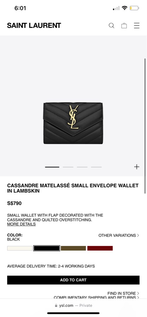 White ysl clearance wallet