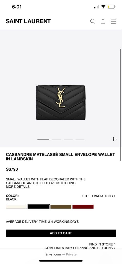 YSL Wallet, Women's Fashion, Bags u0026 Wallets, Wallets u0026 Card Holders on  Carousell