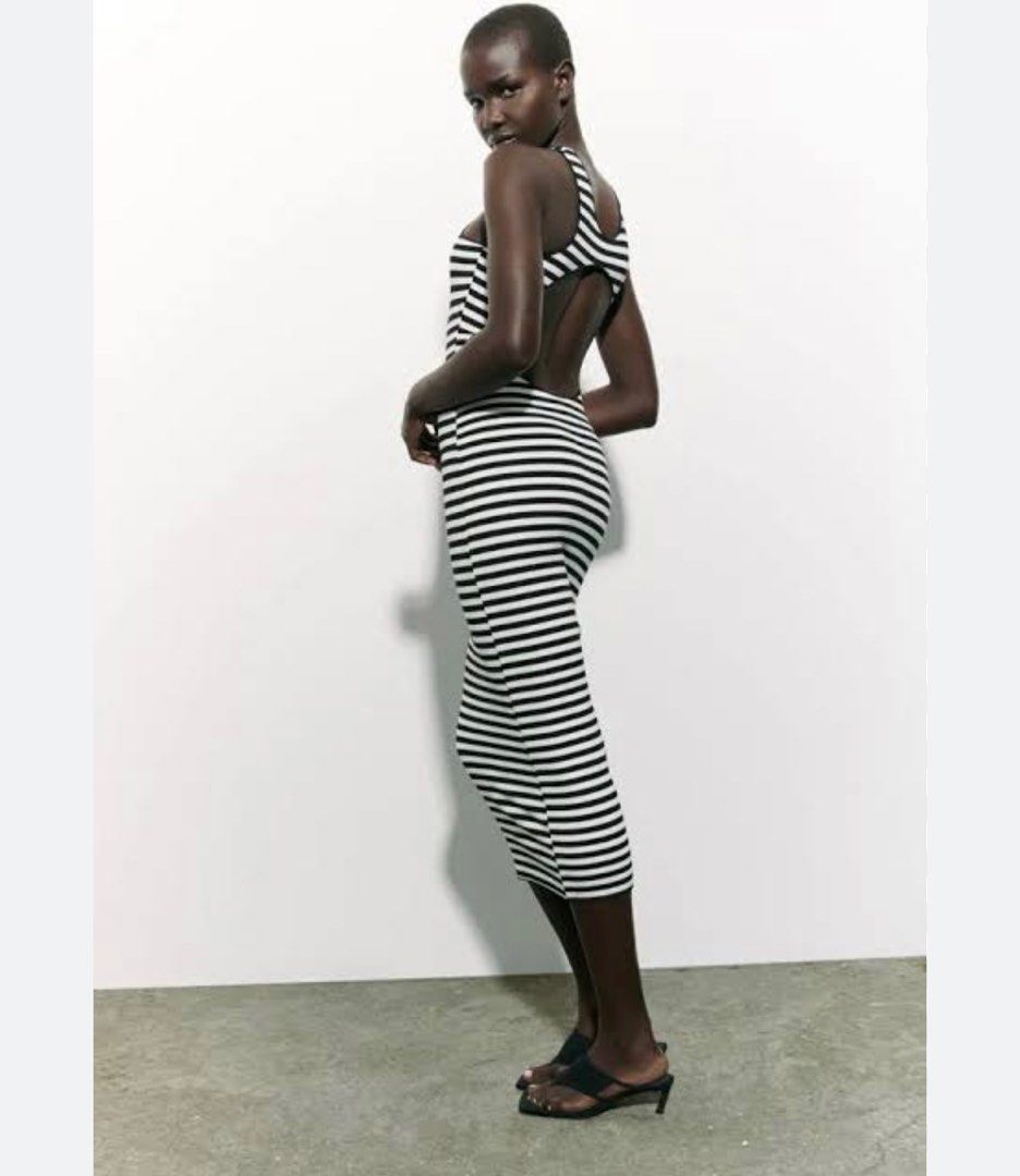 Zara knit hotsell striped dress