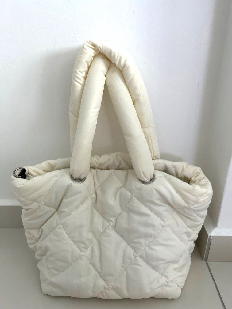 Zara white quilted bag store