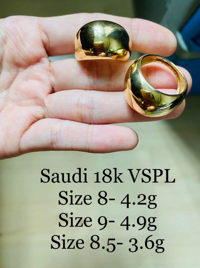 18k Saudi Gold Rings Domey on Carousell