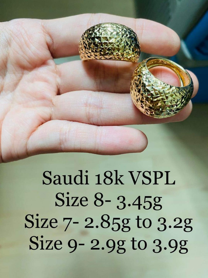18k Saudi Gold Rings Domey Pri on Carousell