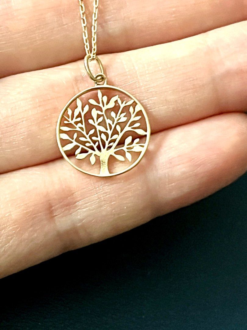 Gold tree of life locket on sale