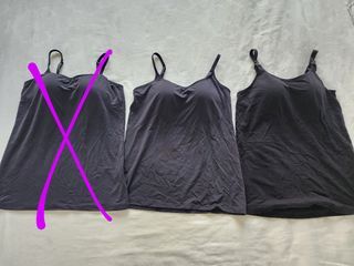 2x Uniqlo airsm camisole spaghetti tank bra top