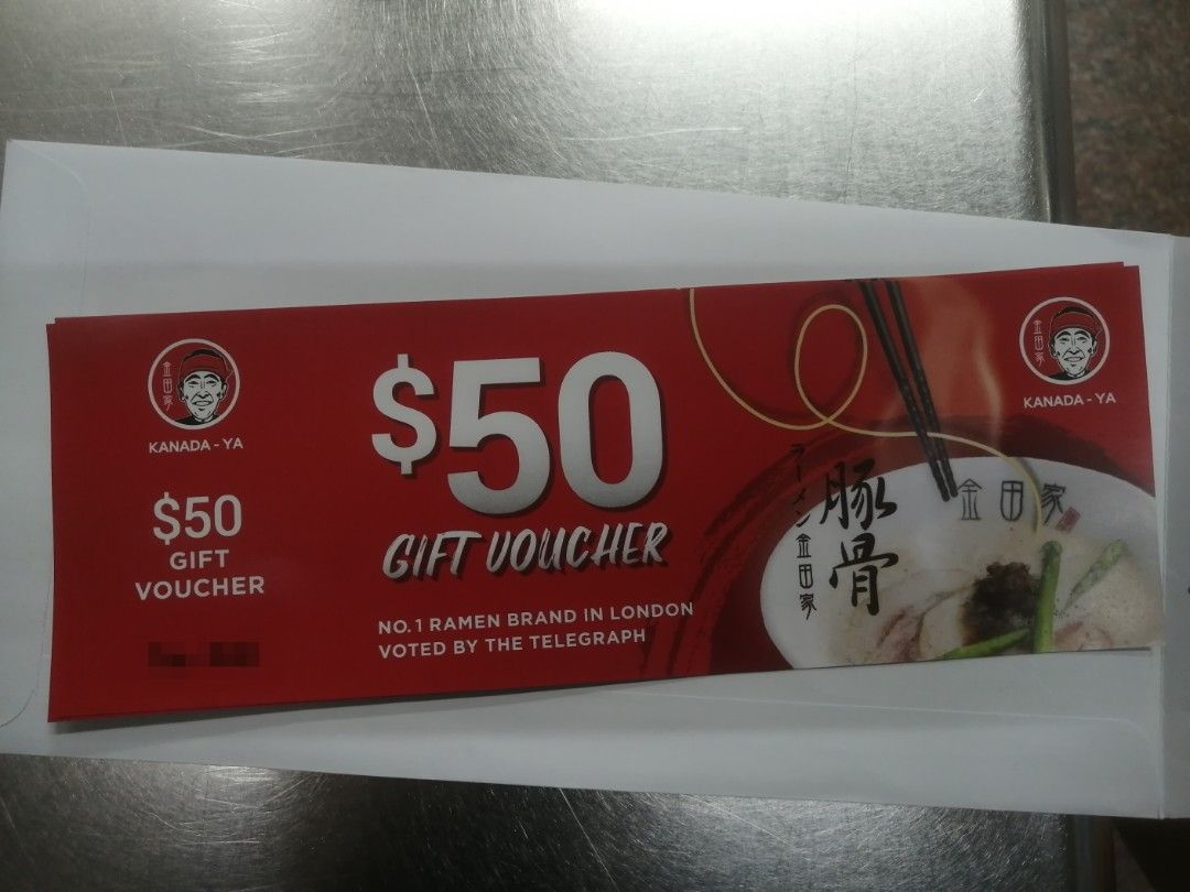 50 KanadaYa Voucher Famous Fukuoka Ramen Restaurant ichiran Ramen