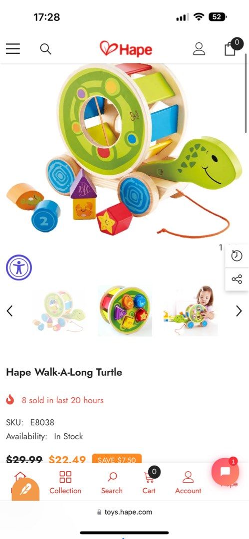 Hape turtle pull pal sale