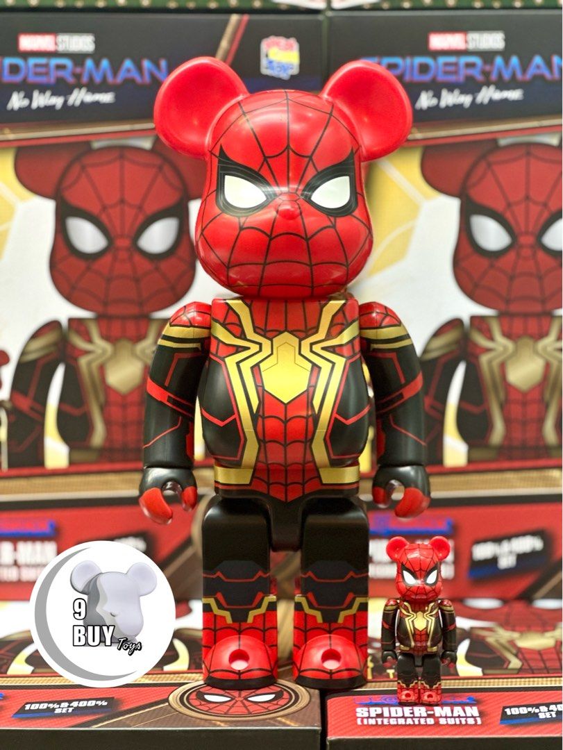 巜MEDICOM TOY BE@RBRICK SPIDER-MAN INTEGRATED SUIT 蜘蛛俠100％ +