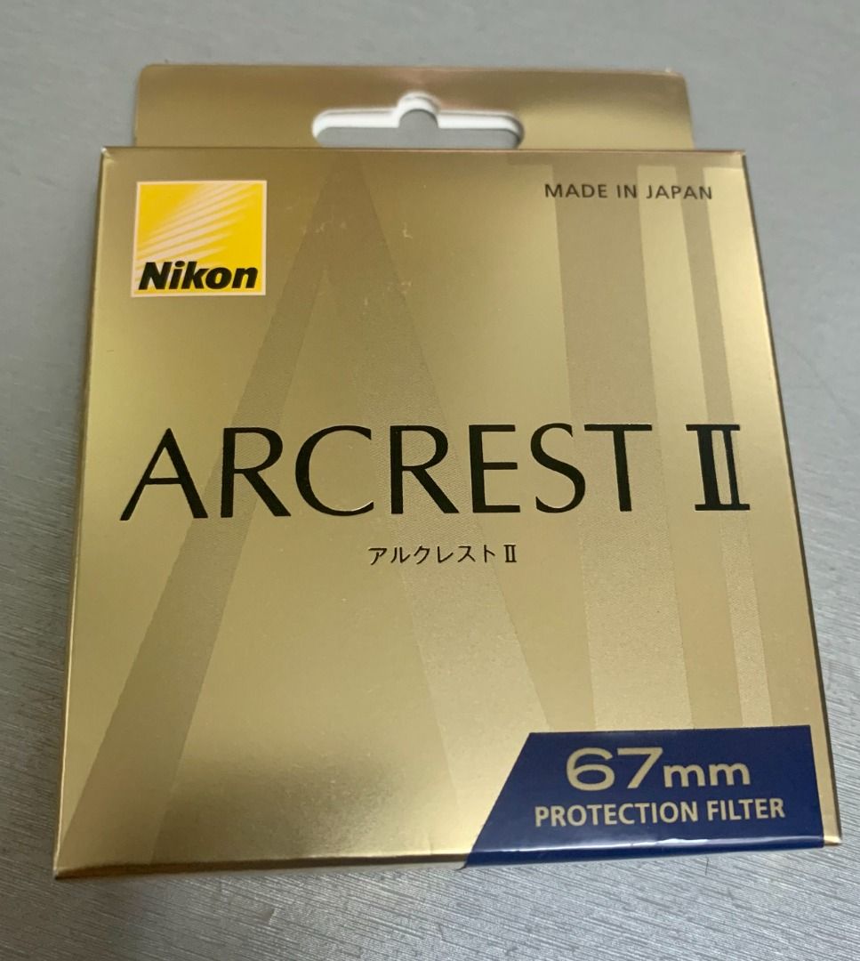 全新Nikon ARCREST II PROTECTION FILTER 67mm 濾鏡, 攝影器材, 鏡頭及
