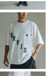 富邦勇士 白色口袋T Fubon Braves X B-SIDE BRV1S 口袋短T