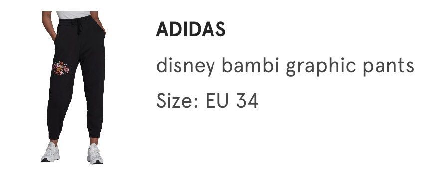 adidas Originals Disney joggers in black