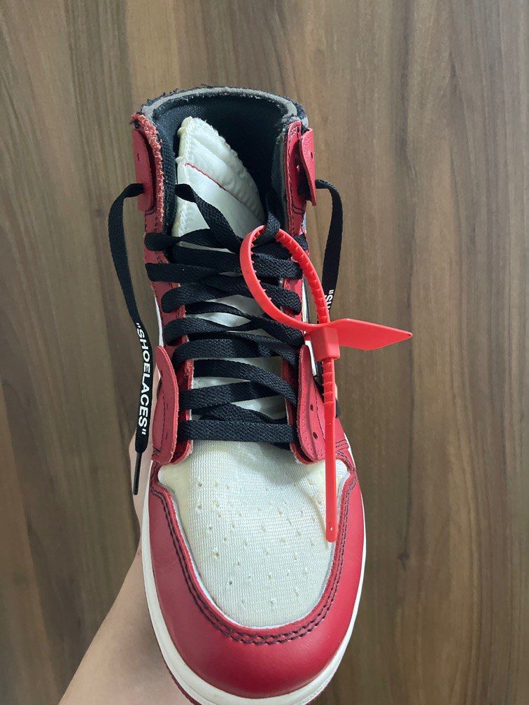 air jordan 1 off white chicago zip tie