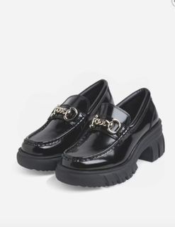 ALDO Bigwalk Loafers Size 6 (Black Chunky Preppy Shoes)