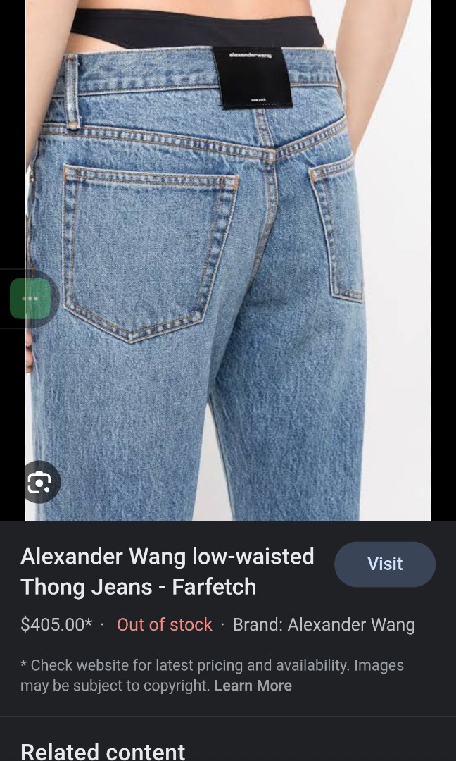 Alexander Wang low-waisted Thong Jeans - Farfetch