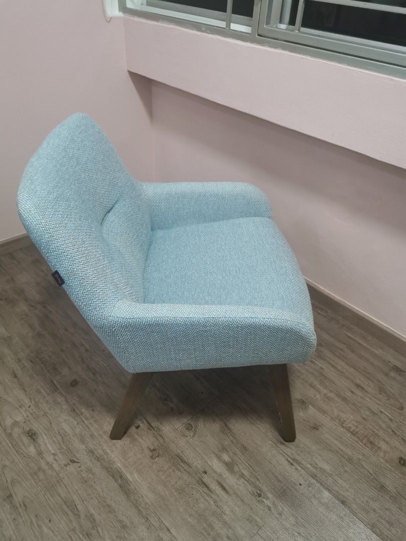 Arm chair with soothing light green color, Furniture & Home Living