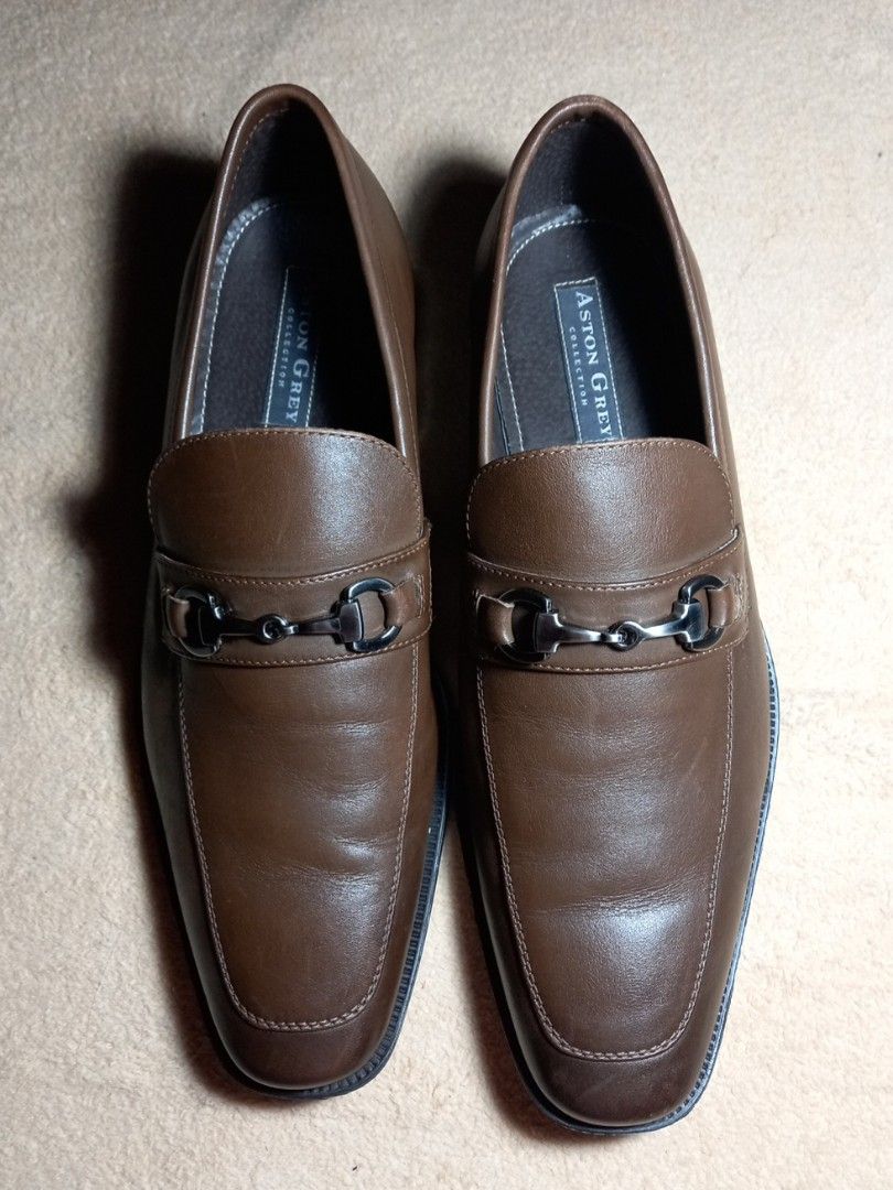 ASTON GREY Men s Slip On Dress Shoes NEW WITHOUT TAG with Buckle