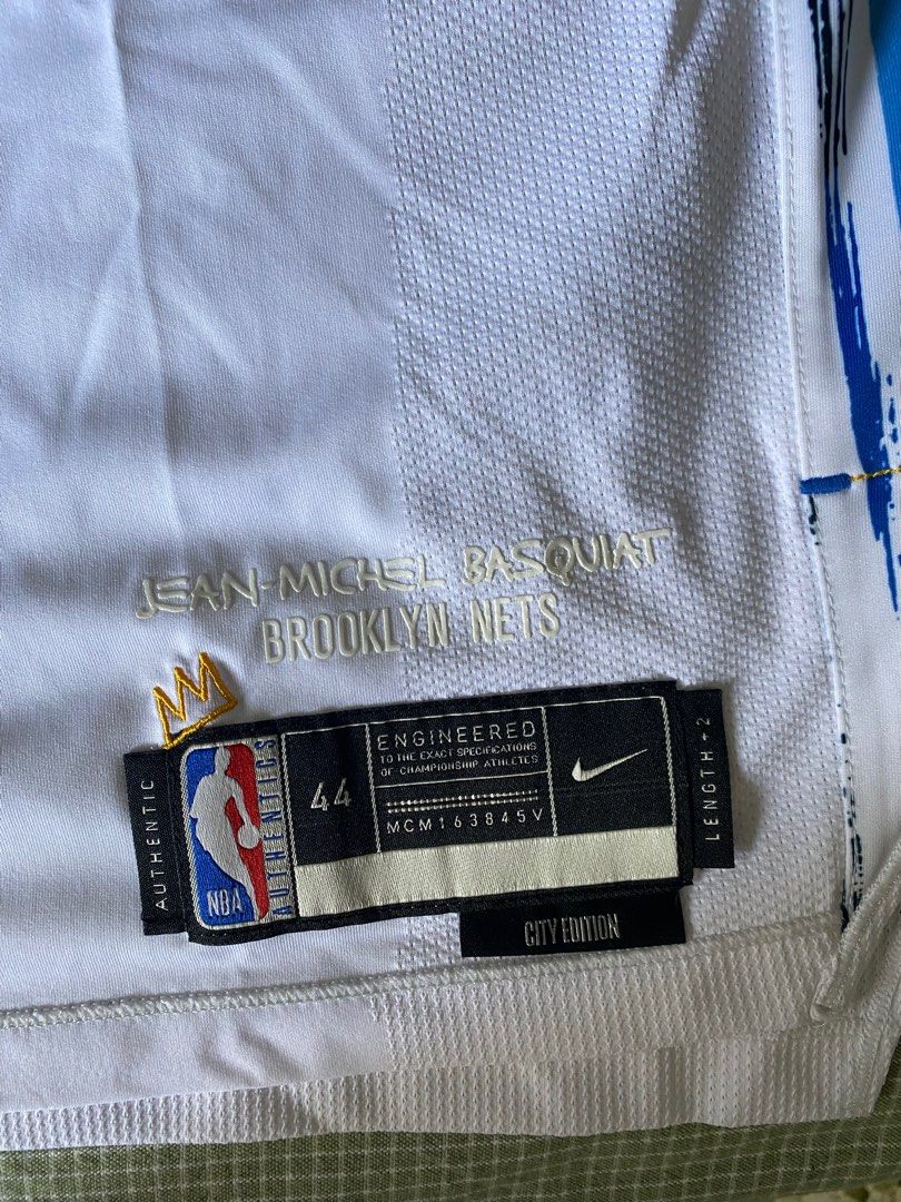 Nike Brooklyn Nets Kevin Durant City Edition Swingman Jersey SZ 50 Basquiat  Rare