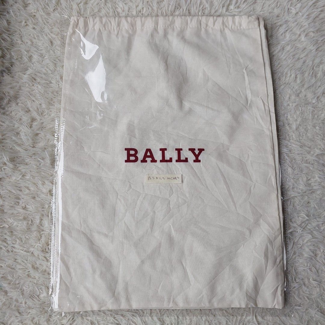 Authentic Bally dust bag 15.5x11.5 inches (Category: Luxury Bags & Wallets) located in Manila. Submitted by jfluxury.co (Listing ID 1247570252, Image 3). Description: excellent condition no flaws bought in Japan 🇯🇵 💯% Authentic. 😊 Money back guarantee. 😊 Clean and ready to use na po.