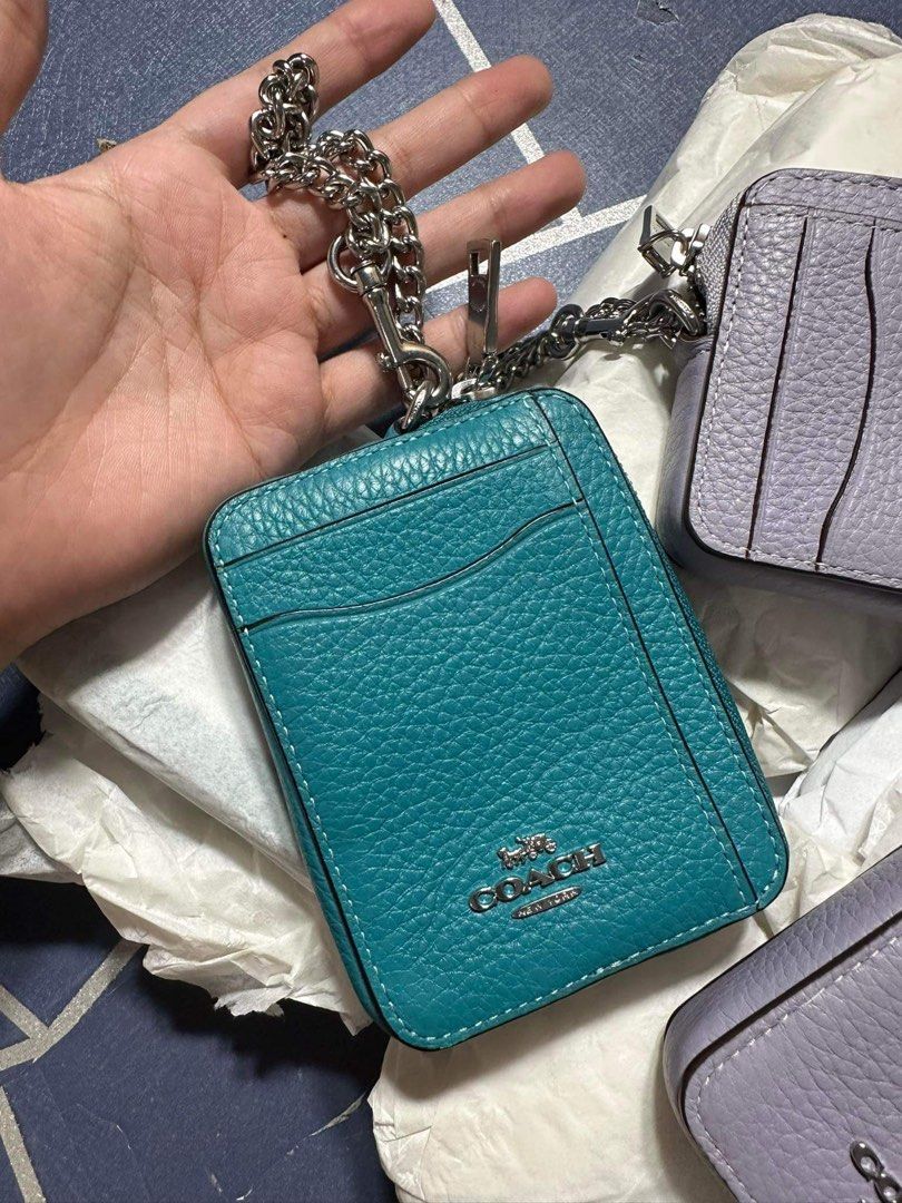 Teal coach wallet new arrivals
