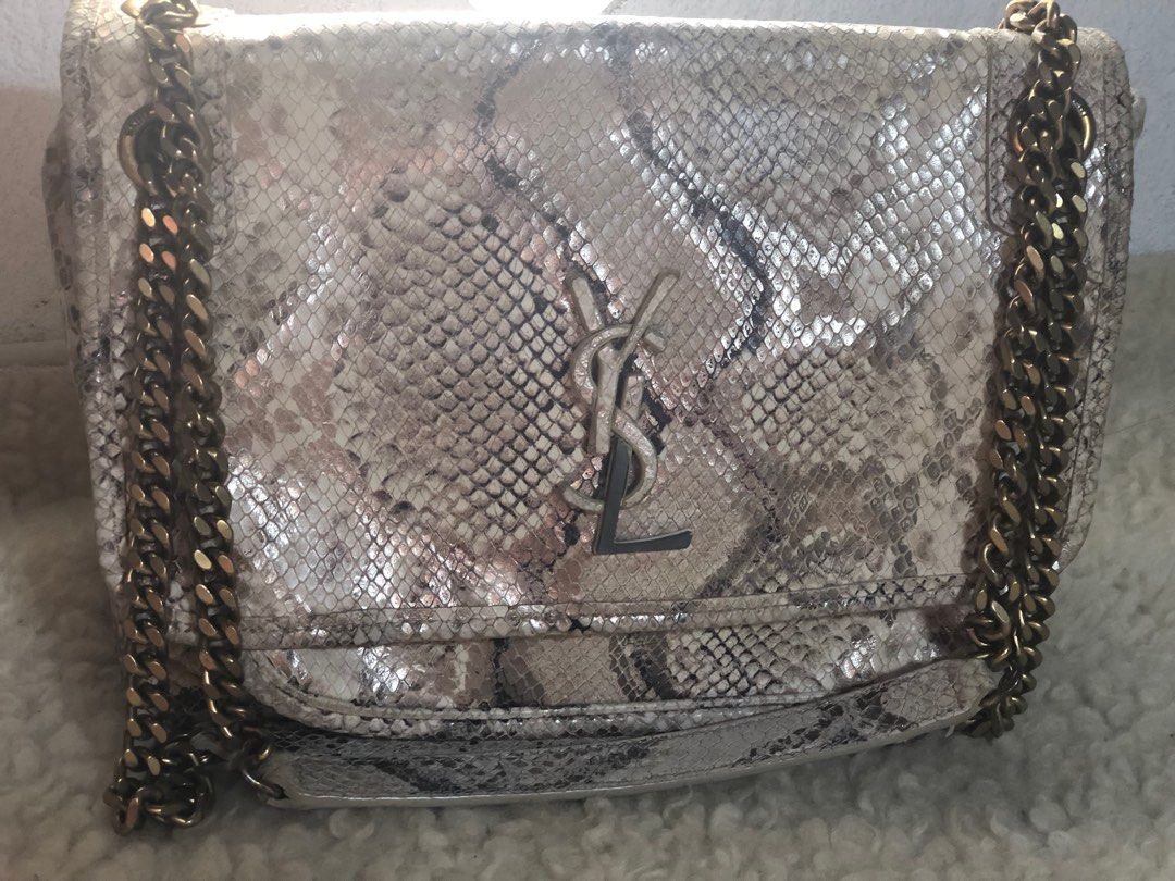 Ysl grey snakeskin discount bag