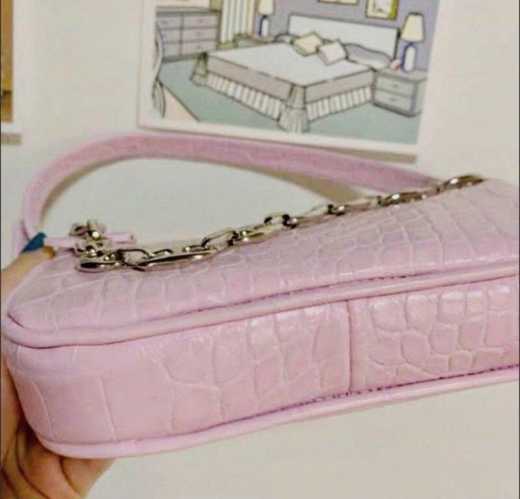 Light pink baguette bag sales