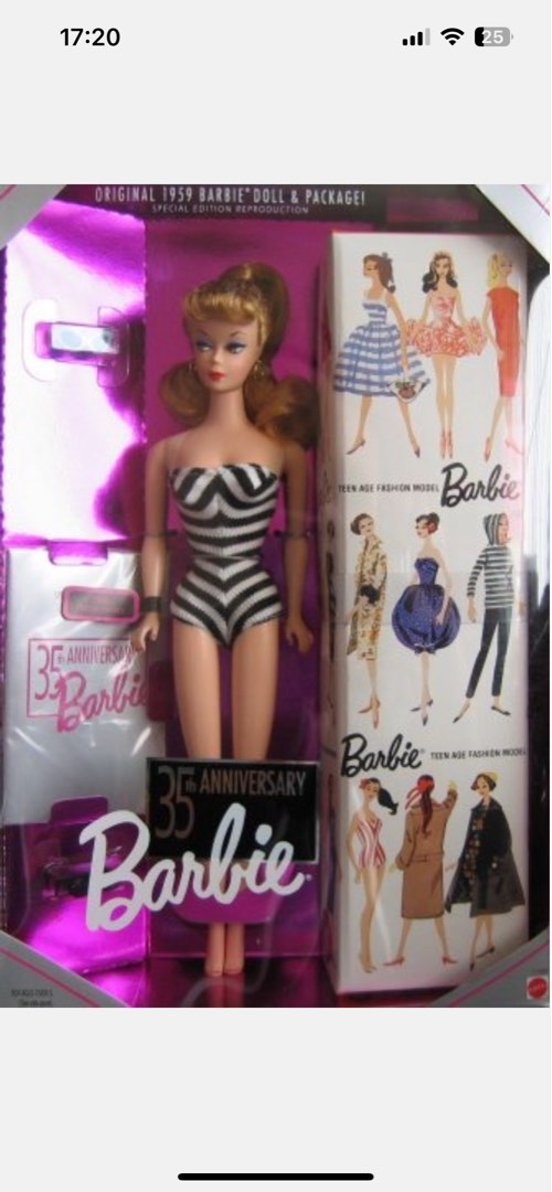 Original 1959 barbie doll & hotsell package special edition reproduction