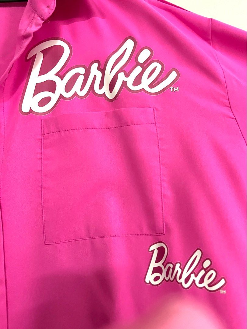 Barbie Pink Shirt, Women's Fashion, Tops, Longsleeves on Carousell